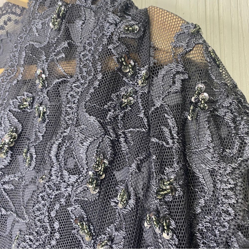 Marina Lace Sequined Stretch Body Con Formal Dress Size 22W - Picture 6 of 14